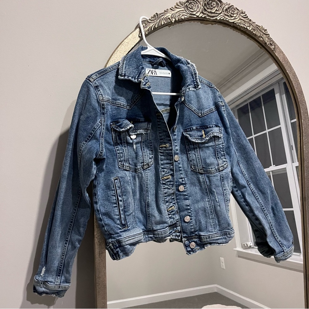 Zara, XL, blue jean jacket